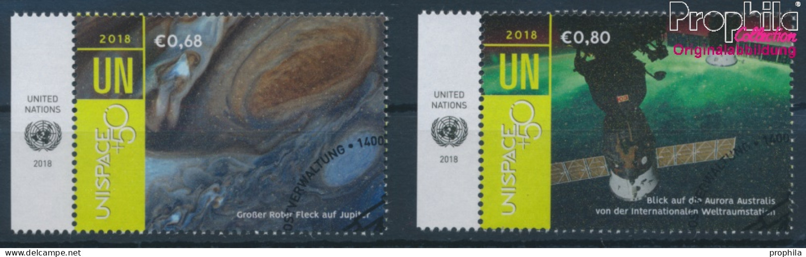 UNO - Wien 1017-1018 (kompl.Ausg.) Gestempelt 2018 Erforschung Des Weltraums (10216468 - Usados