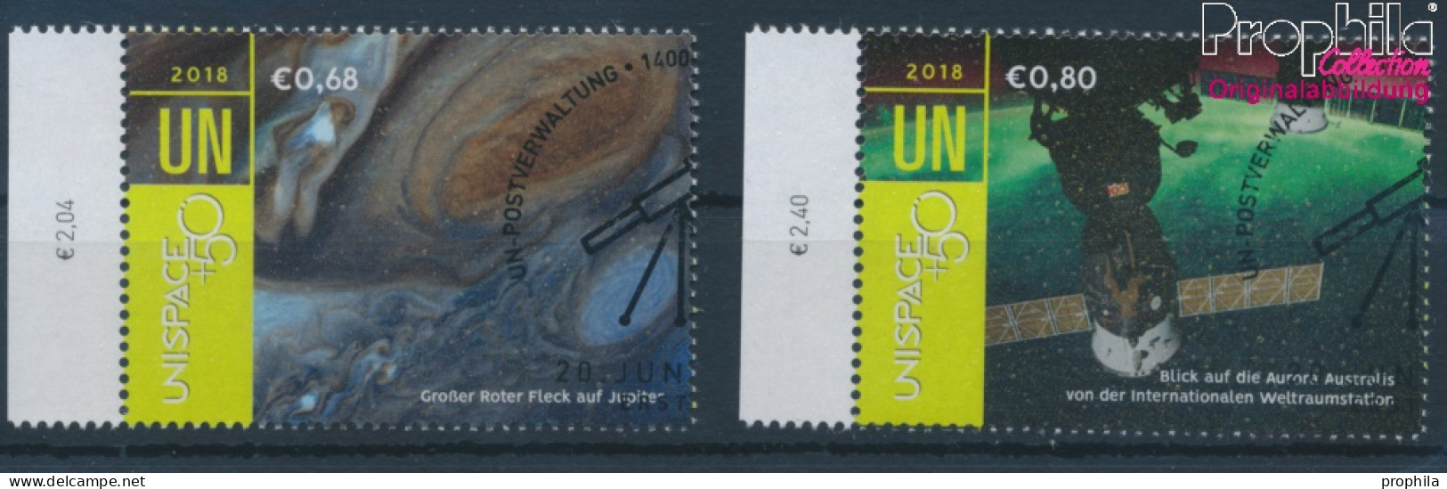 UNO - Wien 1017-1018 (kompl.Ausg.) Gestempelt 2018 Erforschung Des Weltraums (10216469 - Gebruikt