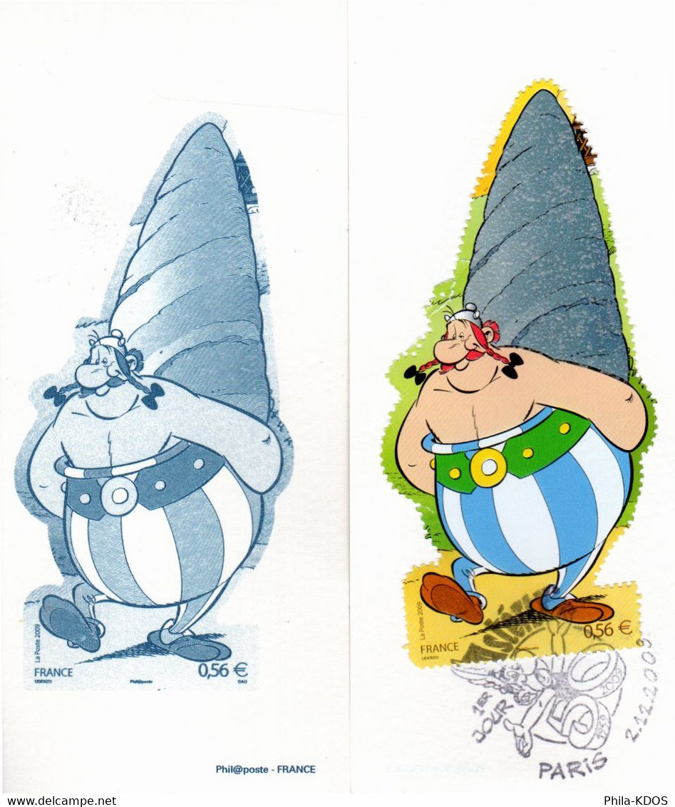 " 50 ANS D'ASTERIX " Sur Gravure Officielle 1er Jour De 2009 N° YT 4430 (OBELIX) En Parfait état. A SAISIR ! - Bandes Dessinées