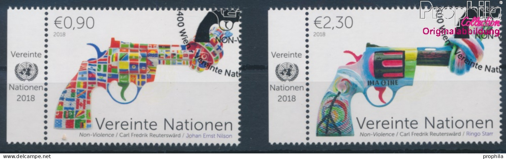 UNO - Wien 1041-1042 (kompl.Ausg.) Gestempelt 2018 Non Violence Project (10216425 - Usati