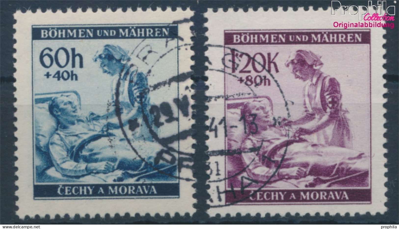 Böhmen Und Mähren 62-63 (kompl.Ausg.) Gestempelt 1941 Rotes Kreuz (10219220 - Used Stamps
