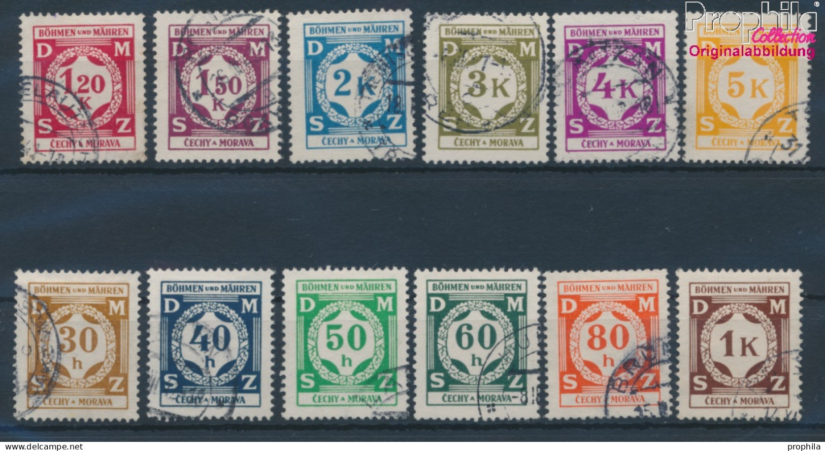 Böhmen Und Mähren D1-D12 (kompl.Ausg.) Gestempelt 1941 Dienstmarken (10219166 - Used Stamps