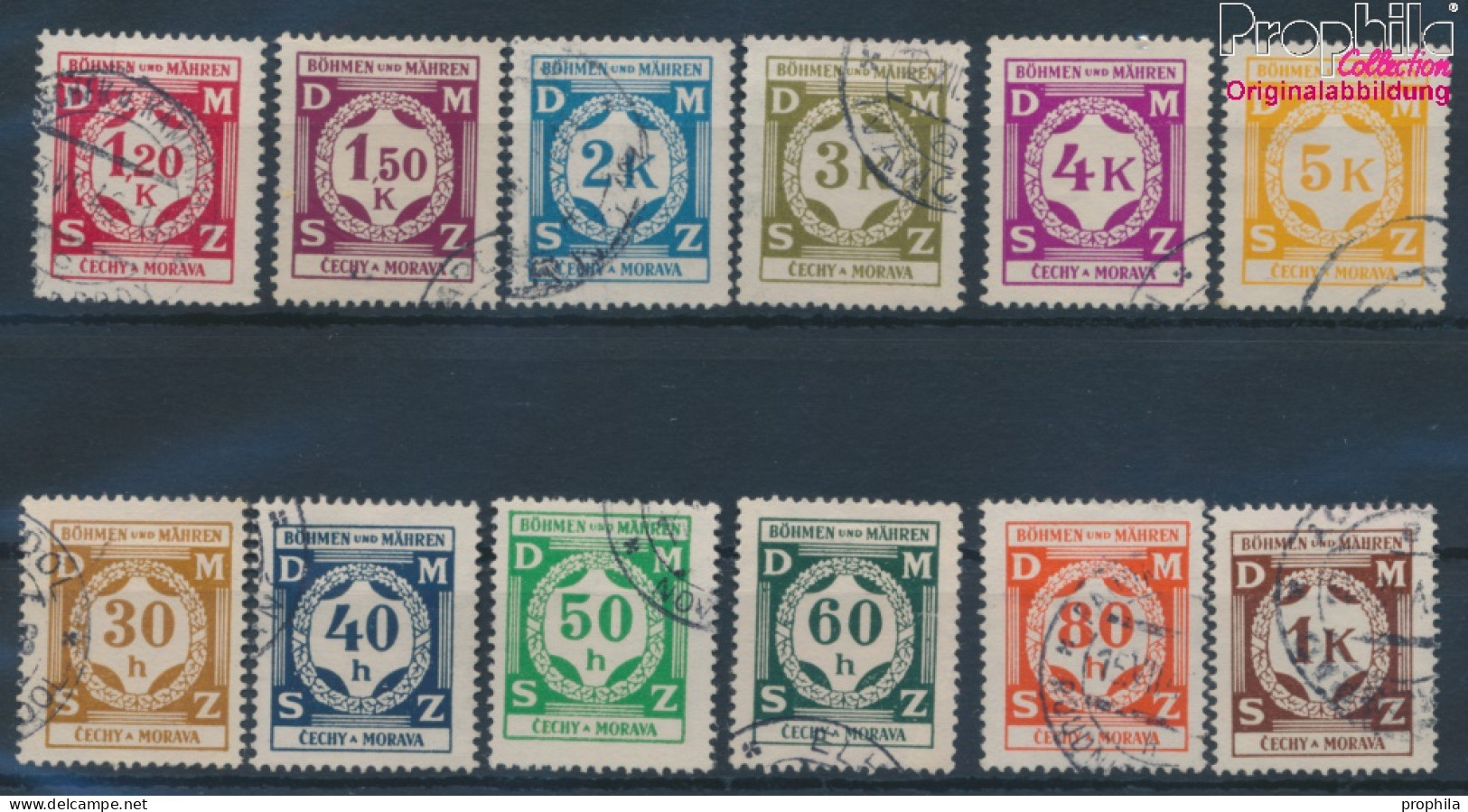 Böhmen Und Mähren D1-D12 (kompl.Ausg.) Gestempelt 1941 Dienstmarken (10219167 - Used Stamps