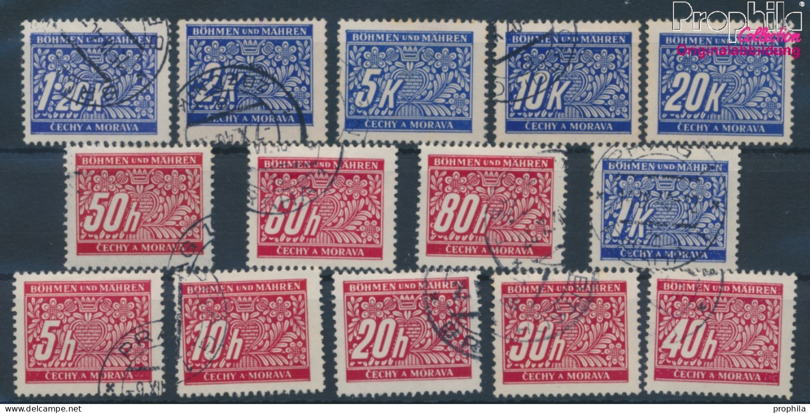 Böhmen Und Mähren P1-P14 (kompl.Ausg.) Gestempelt 1939 Portomarken (10219163 - Used Stamps