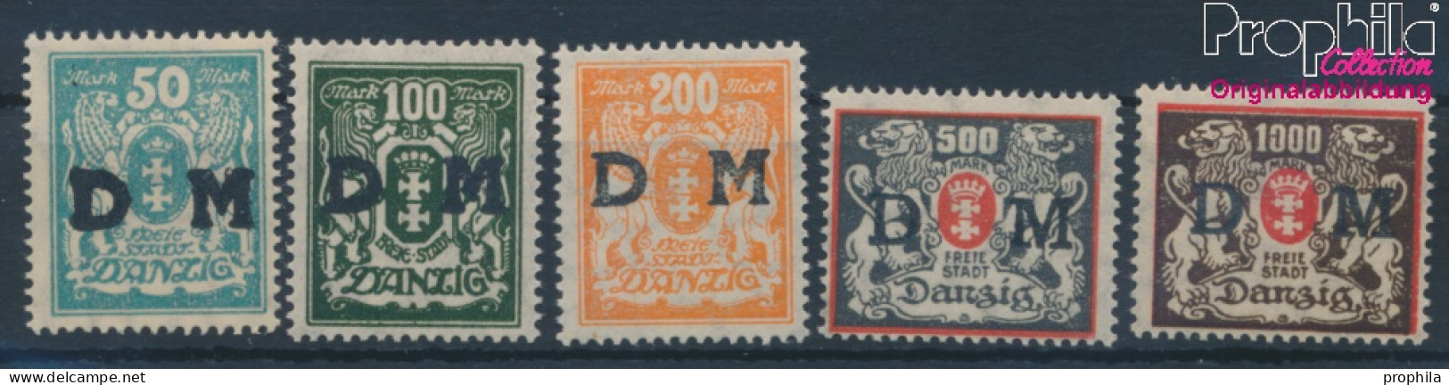 Danzig D36-D40 (kompl.Ausg.) Postfrisch 1923 Dienstmarke (10215284 - Dienstzegels