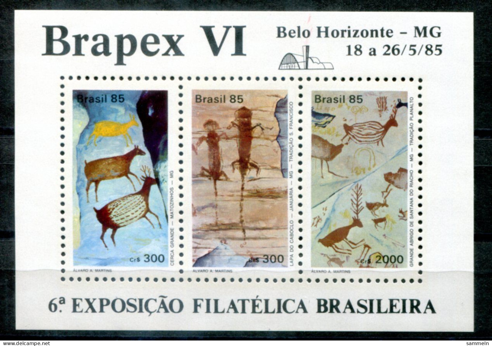 BRASILIEN Block 67, Bl.67 Mnh - Höhlenmalerei, Cave Painting, Peinture Rupestre - BRAZIL / BRÉSIL - Blocs-feuillets