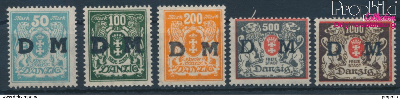 Danzig D36-D40 (kompl.Ausg.) Mit Falz 1923 Dienstmarke (10215729 - Dienstmarken