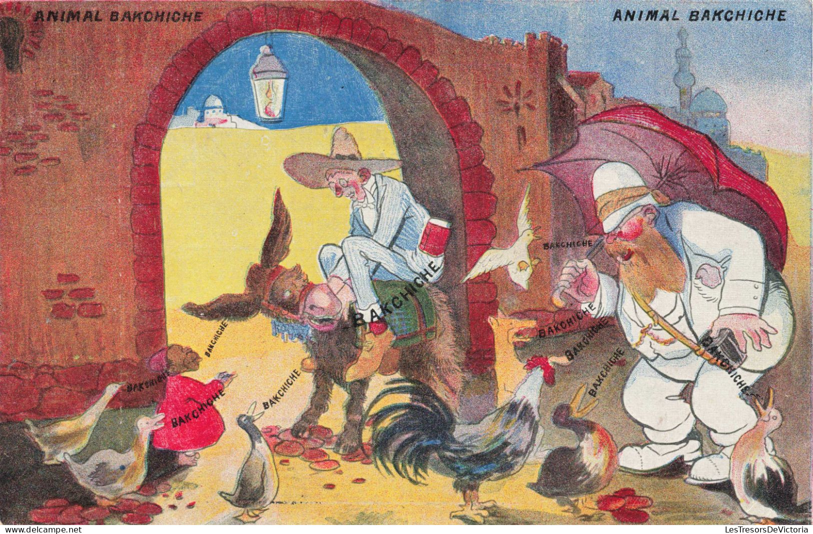 HUMOUR - Egypte - Animal Bakchiche - Animal Bakchiche - Carte Postale Ancienne - Humour