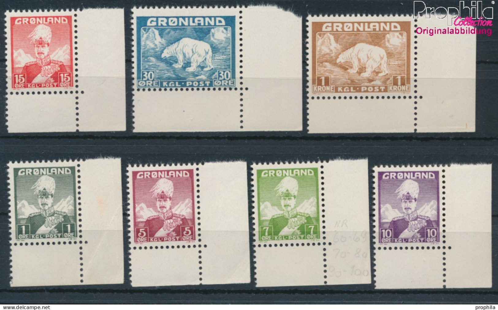 Dänemark - Grönland Postfrisch Christian X. 1938 König Christian X.  (10174186 - Usados