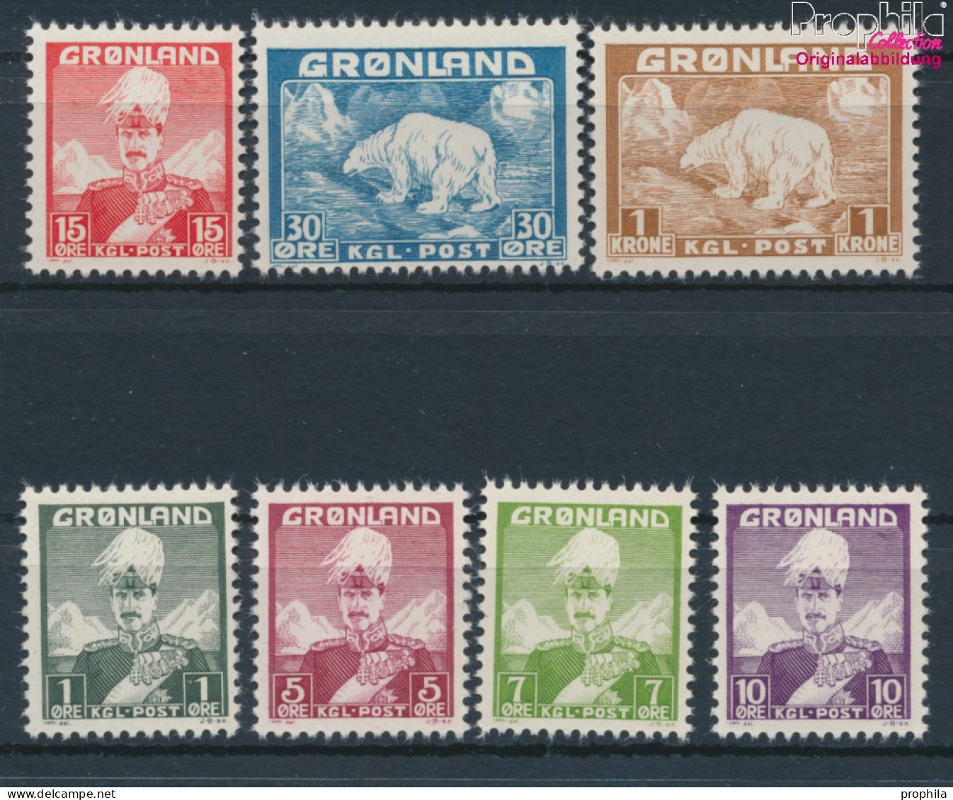 Dänemark - Grönland Postfrisch Christian X. 1938 König Christian X.  (10174210 - Gebraucht