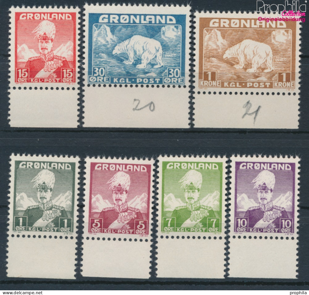 Dänemark - Grönland Postfrisch Christian X. 1938 König Christian X.  (10174223 - Used Stamps