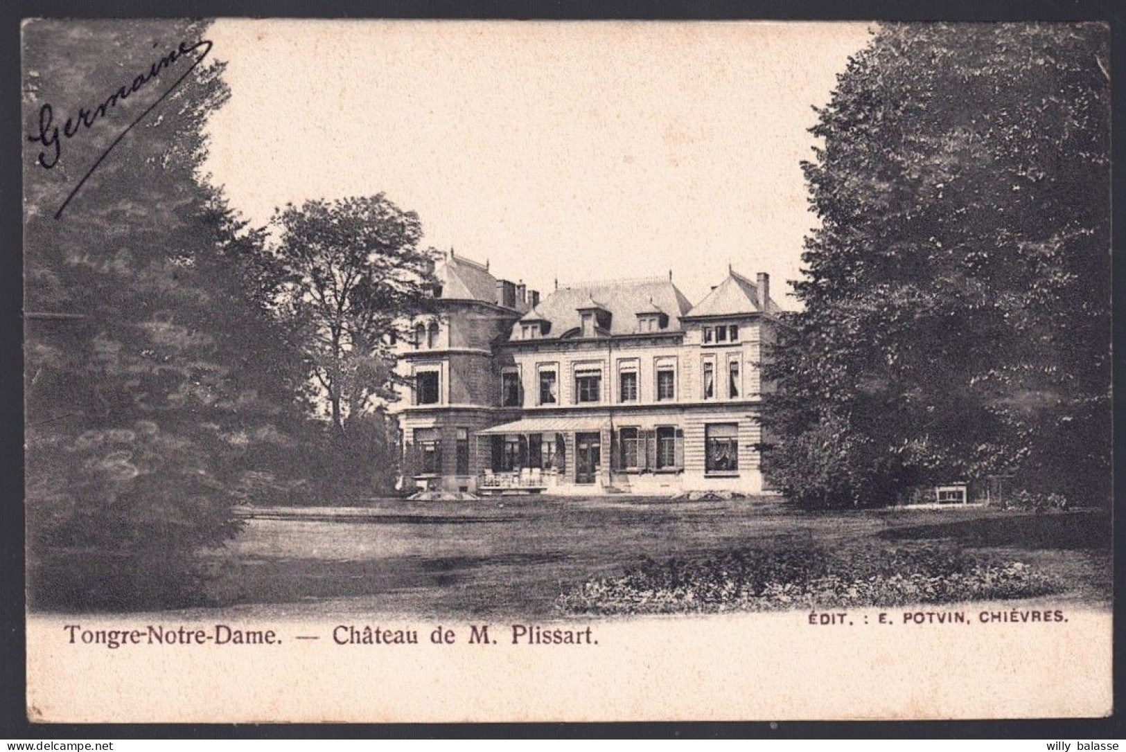 +++ CPA - TONGRE NOTRE DAME - Chièvres - Château De M. Plissart  // - Chievres