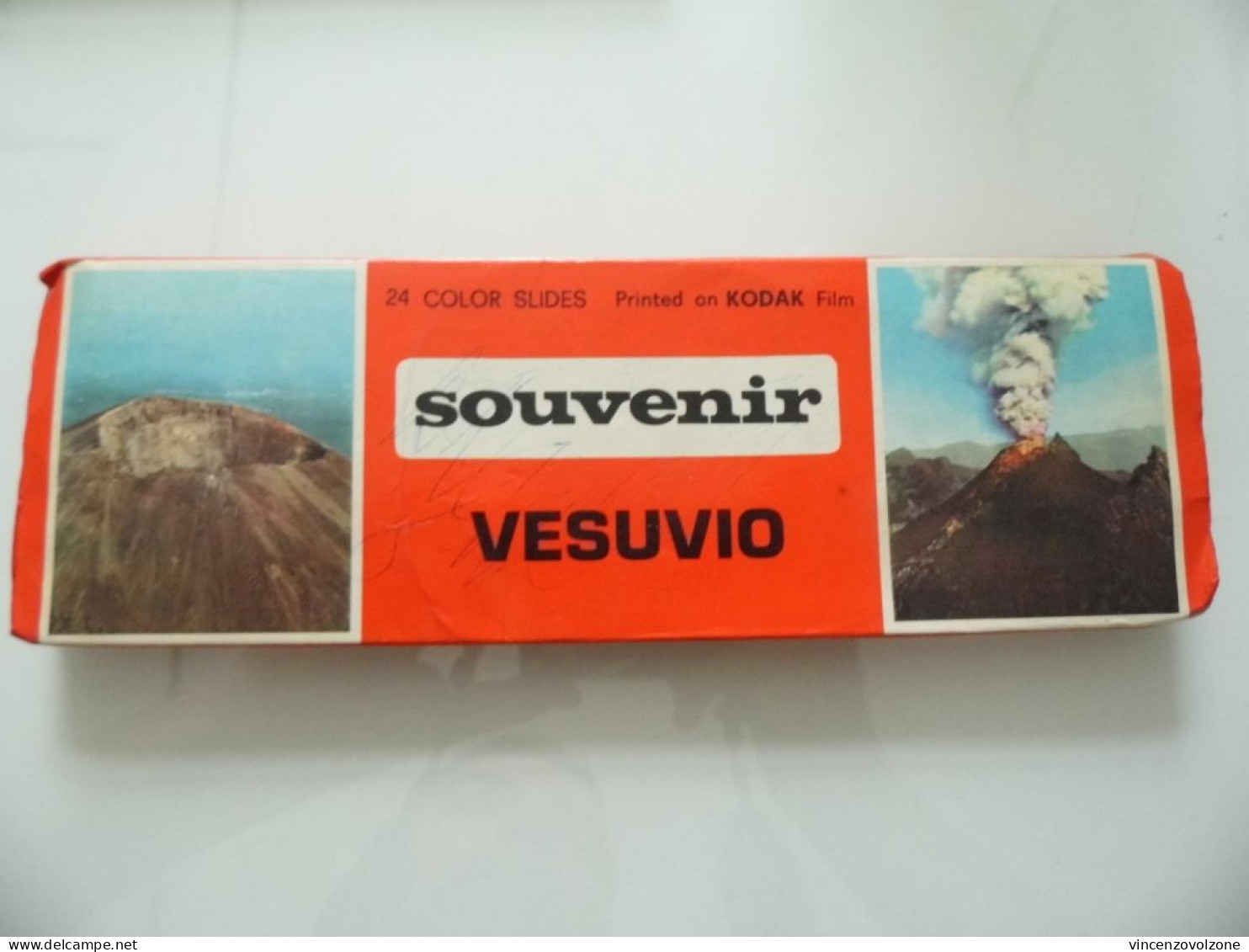 "SOUVENIR VESUVIO 24 COLOR SLIDES Printed On Kodak Film" Casa Del Giornale, Napoli Anni 1970 - Diapositives