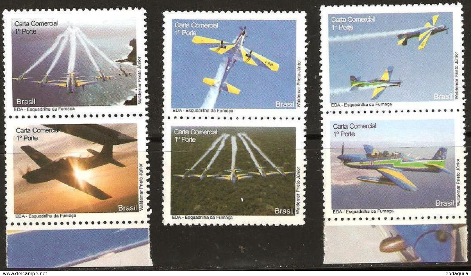 BRAZIL #3079a-f  -  Airplane - Avion - Aerobatics Squadron Of  Brazilian Air Force (FAB)  - 2009  MNH - Personnalisés