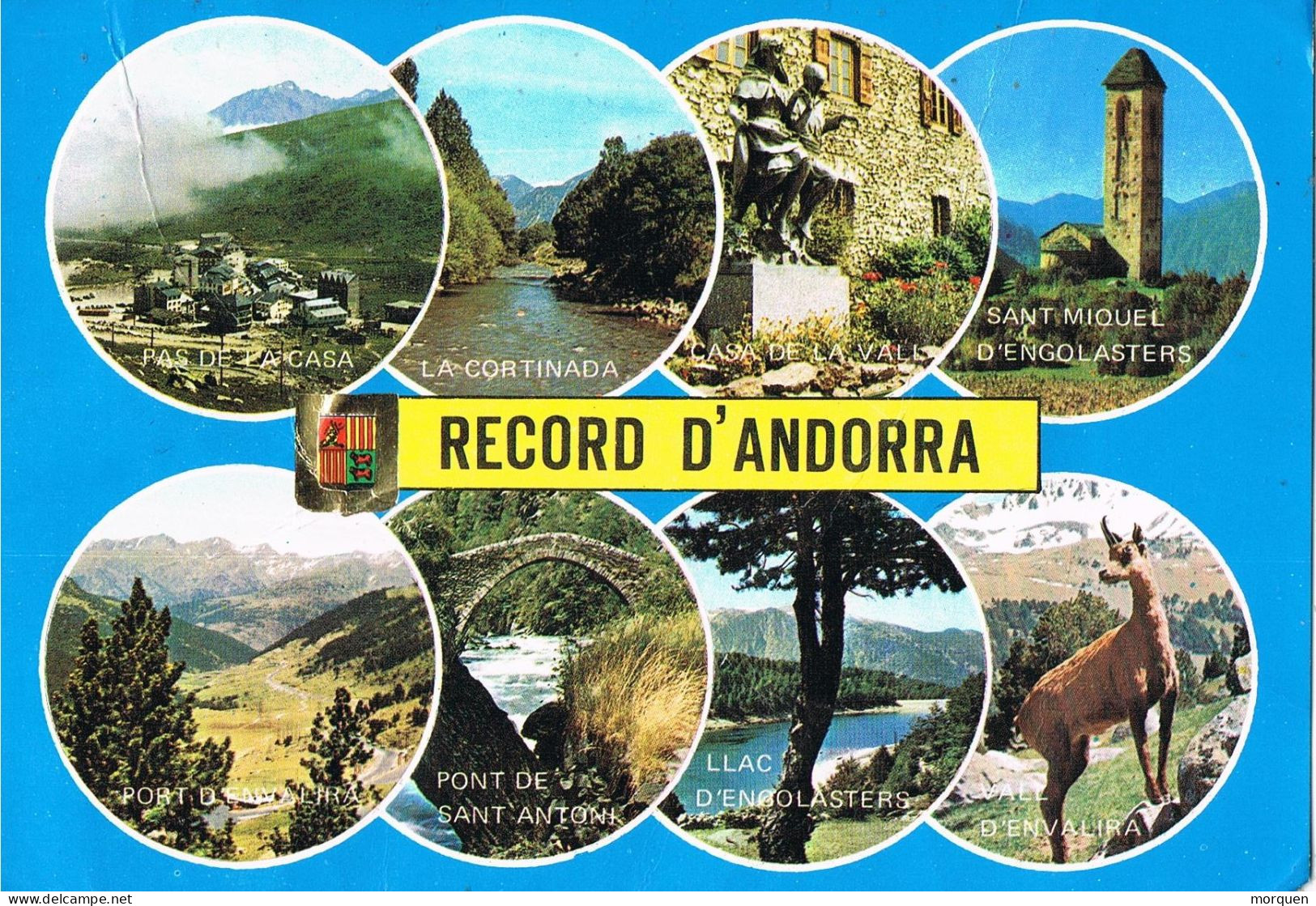 51741. Postal ESCALDES ENGOIRDANY (Andorra Española) 1977. Vistas Varias Andorra - Lettres & Documents