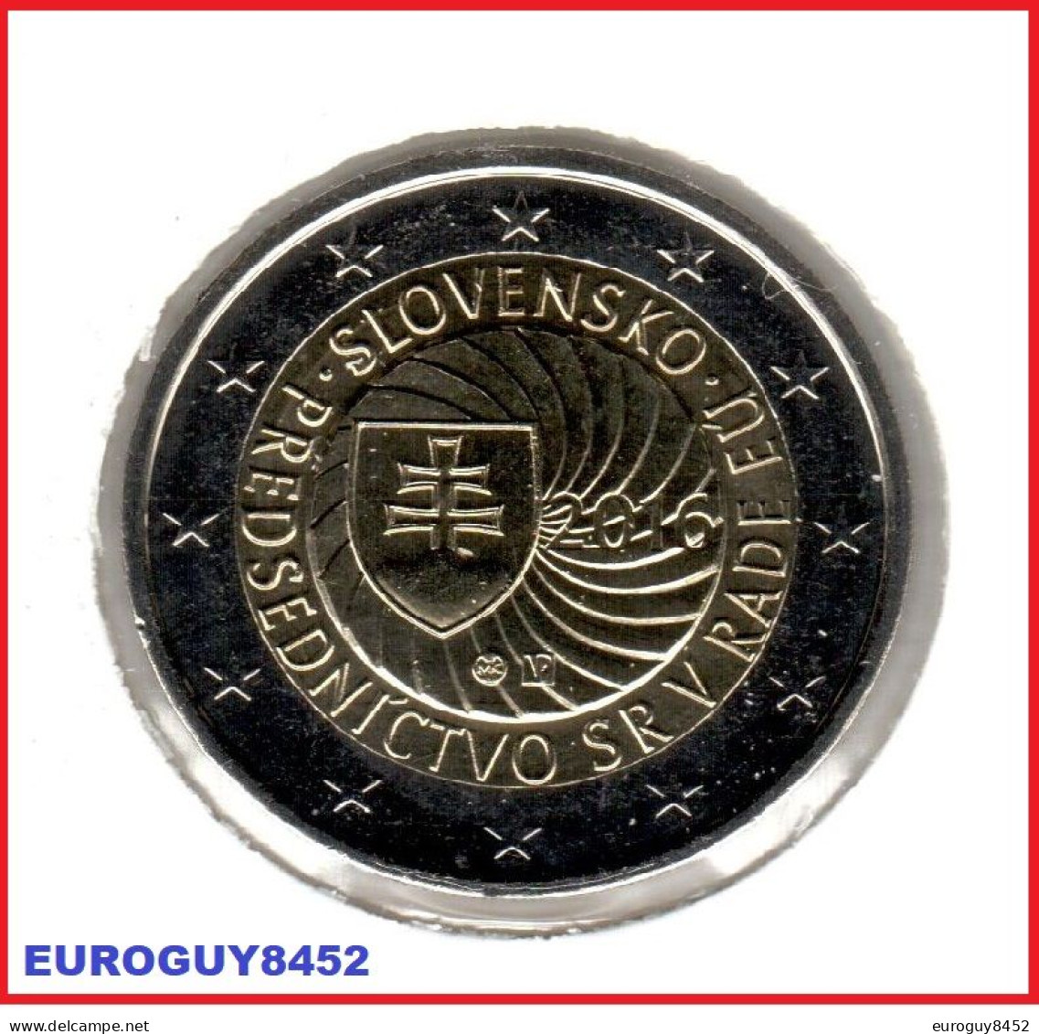 SLOWAKIJE - 2 € 2016 UNC - VOORZITTERSCHAP E.U. - Slowakei