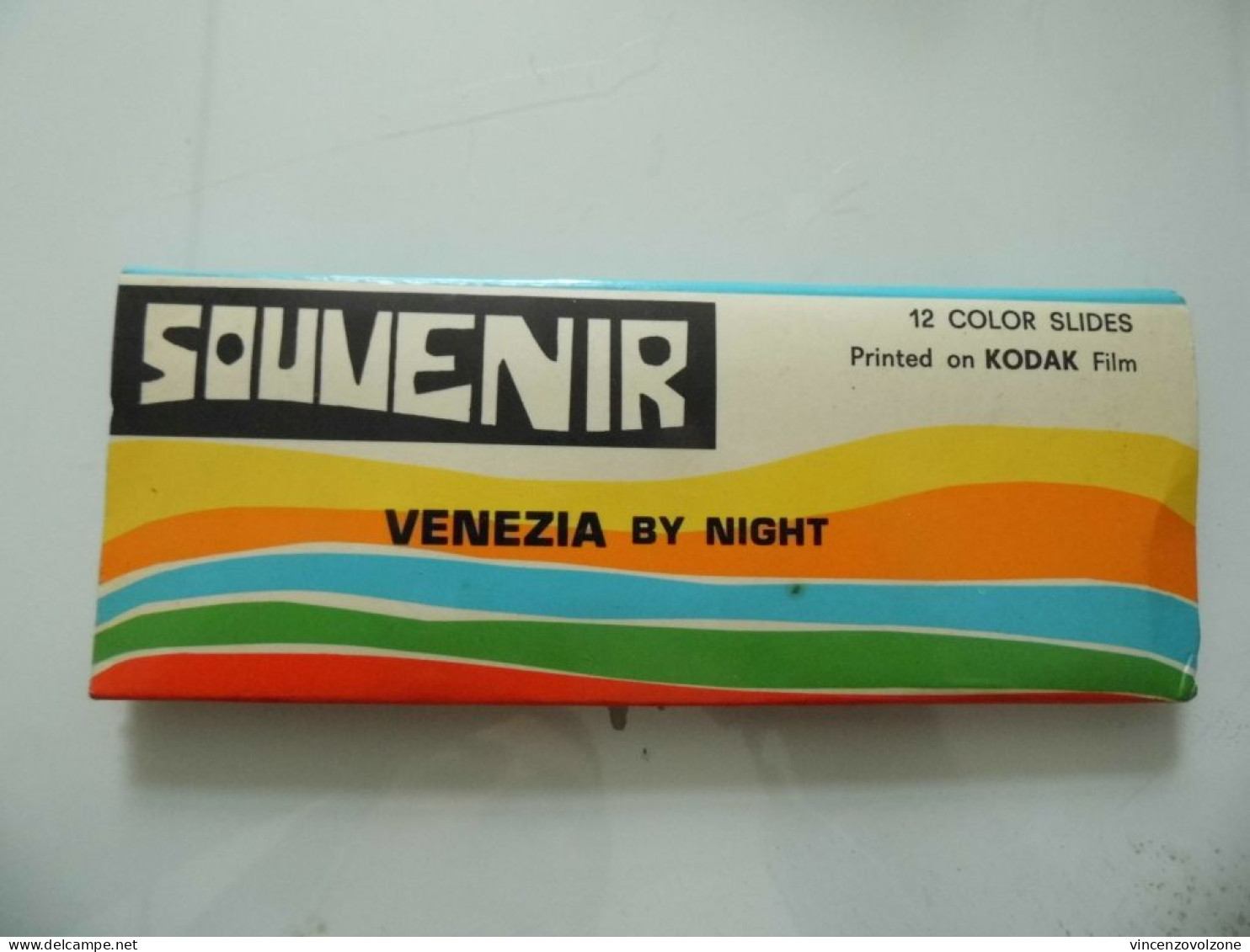 "SOUVENIR VENEZIA BY NIGHT 12 COLOR SLIDES Printed On KODAK Film" A. Garbizza, Venezia Anni 1970 - Diapositives