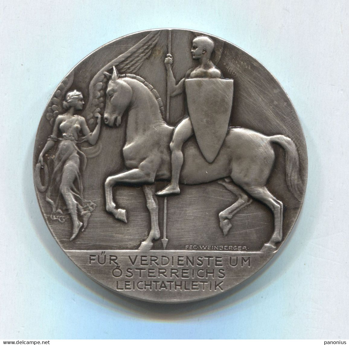 OLD AUSTRIA ATHLETICS 1949 MEDAL BY WEINBERGER SILVER PLATED!!! - Athletics