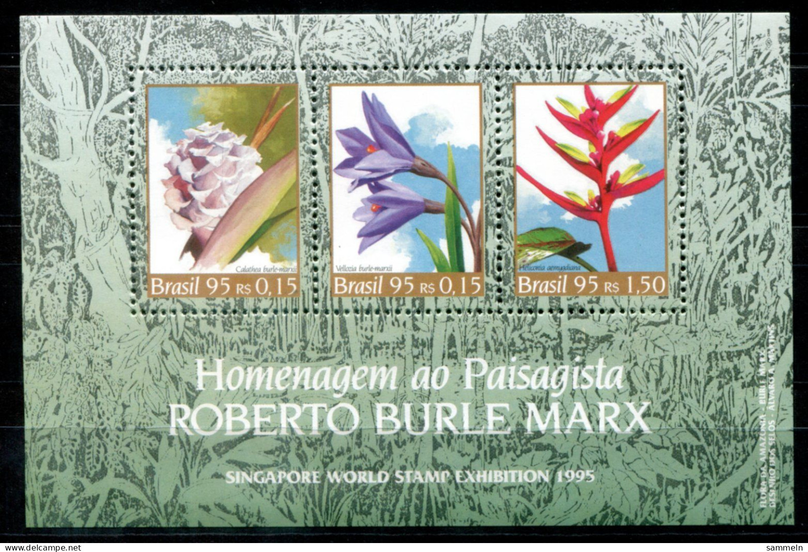 BRASILIEN Block 98, Bl.98 Mnh - Blumen, Flowers, Fleurs - BRAZIL / BRÉSIL - Blocks & Sheetlets