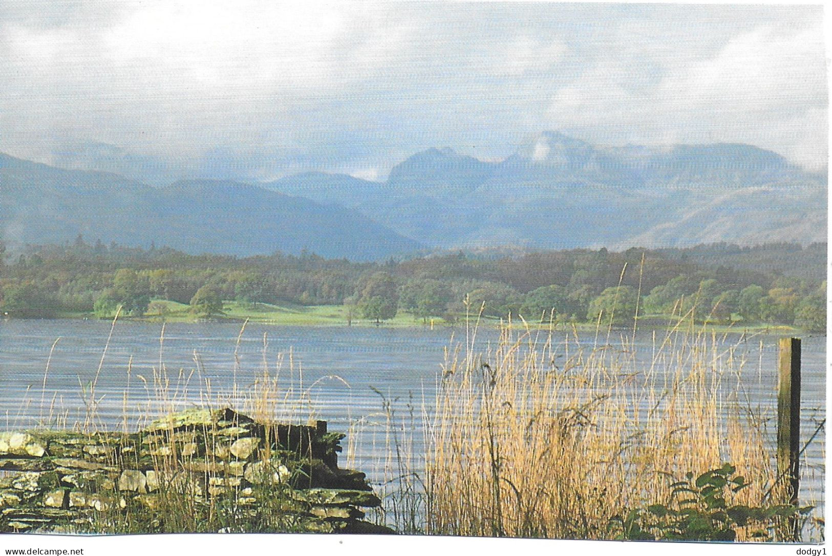 WINDERMERE AND LANGDALE PIKES, CUMBRIA, ENGLAND. UNUSED POSTCARD   Zf7 - Windermere