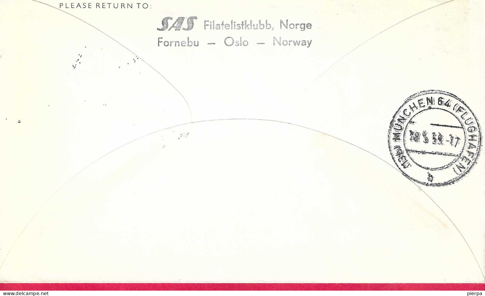 NORGE - FIRST CARAVELLE FLIGHT SAS FROM OSLO TO MUNICH *16.5.59* ON OFFICIAL COVER - Lettres & Documents