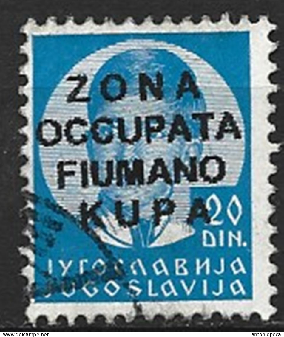 ITALIA 1941, OCCUPAZIONE TEDESCA DI FIUME , USATO - Fiume & Kupa