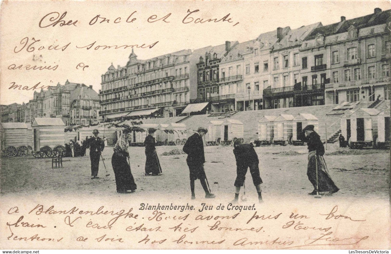 BELGIQUE  - Blankenberge - Jeu De Croquet - Animé -  Carte Postale Ancienne - Blankenberge