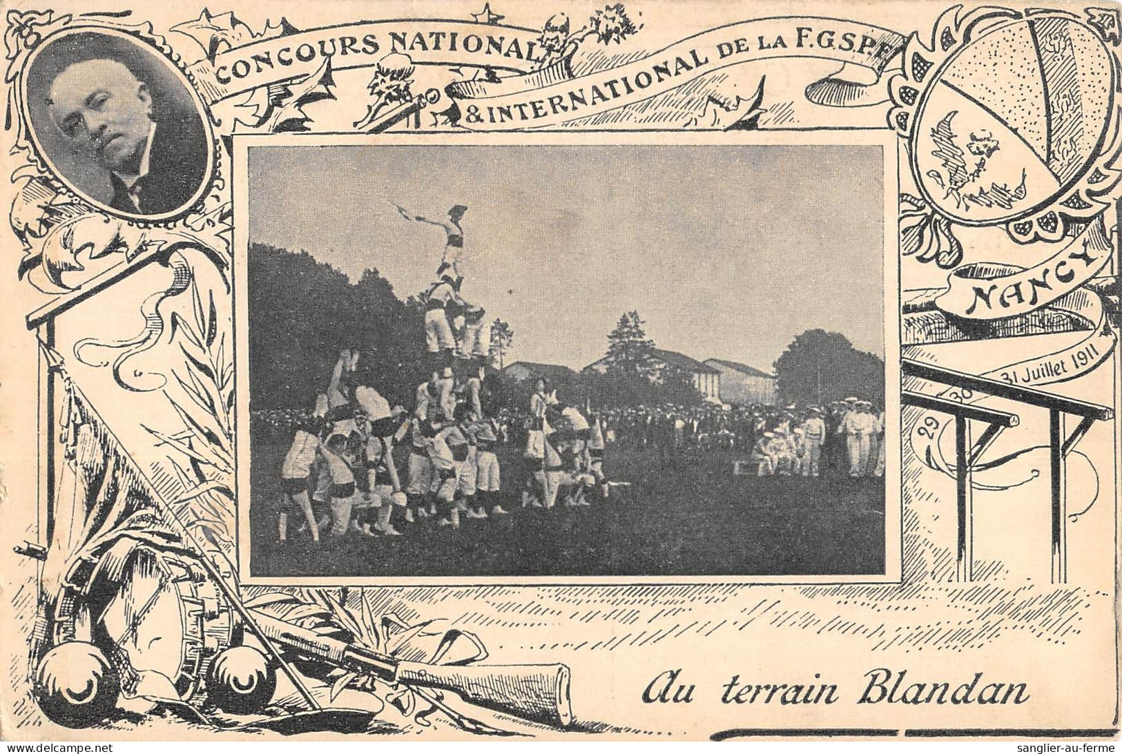 CPA 54 NANCY CONCOURS NATIONAL ET INTERNATIONAL DE LA F.G.S.P.F. / AU TERRAIN BLANDAN - Autres & Non Classés