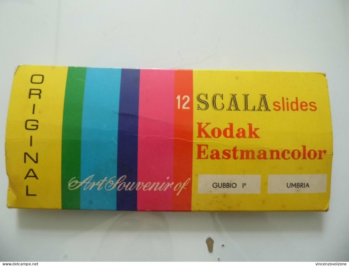 Souvenir "SCALA 12 SLIDES Kodak Eastmancolor GUBBIO UMBRIA" Edizioni SCALA - Diapositives