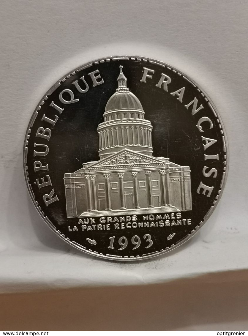 100 FRANCS ARGENT PANTHEON 1993 BE 5309 EX. FRANCE / SILVER - 100 Francs