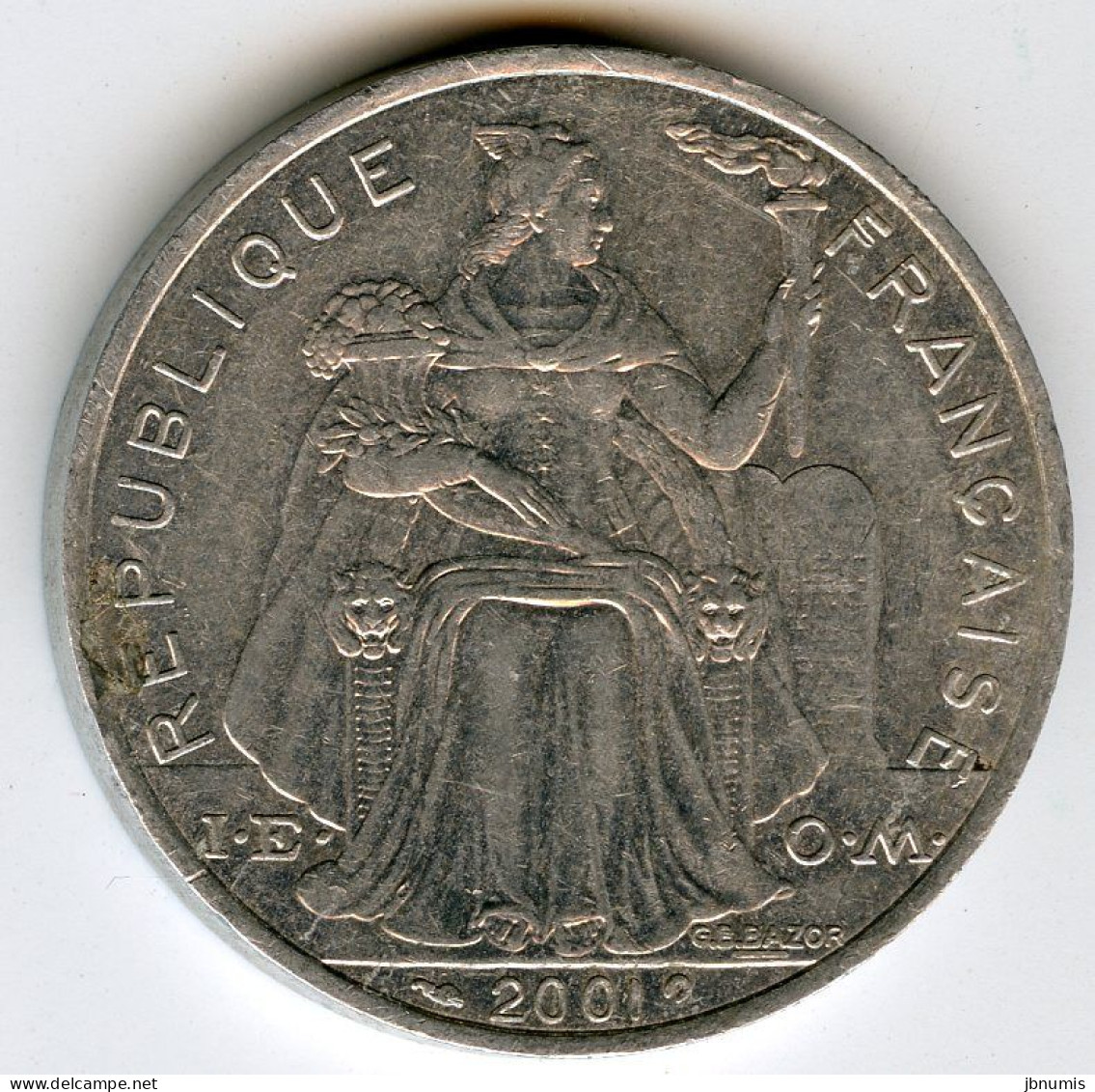 Nouvelle Calédonie New Caledonia 5 Francs 2001 KM 16 - Nouvelle-Calédonie