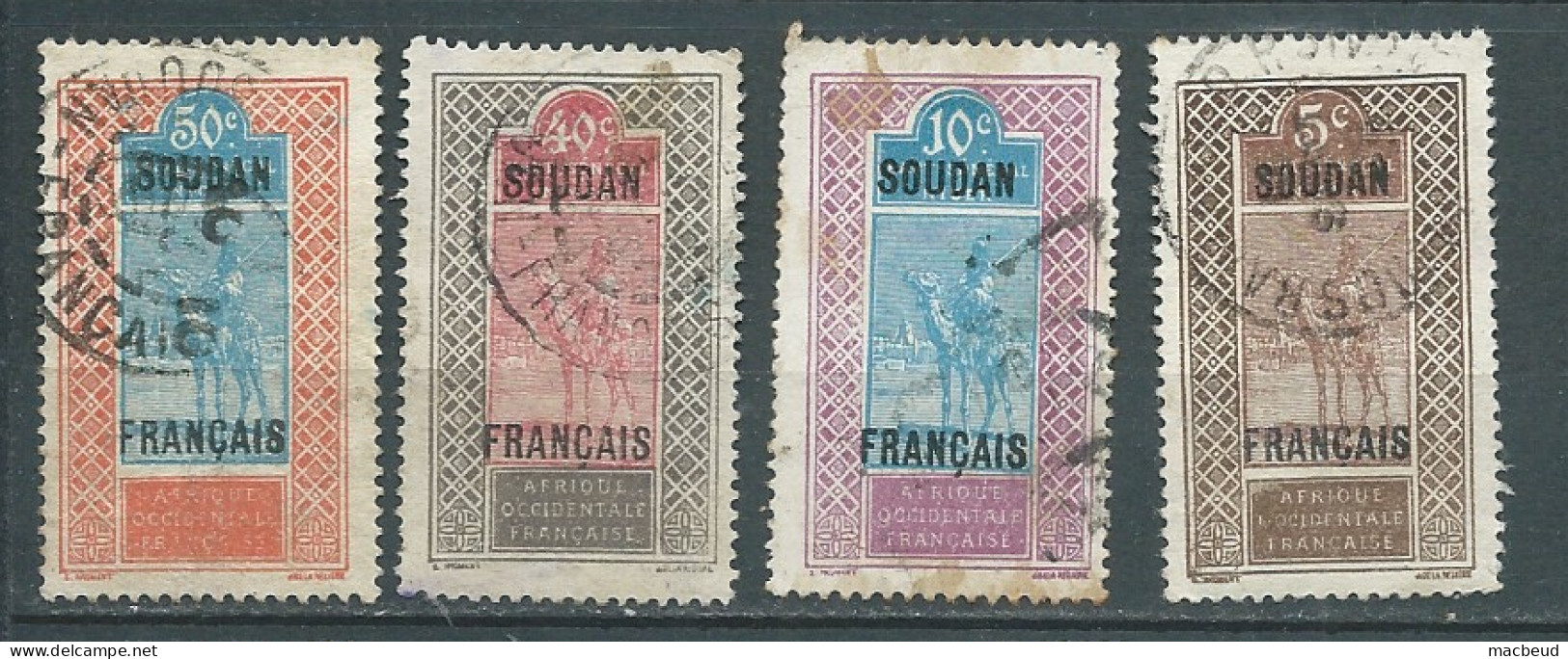 Lot 4 Timbres  Soudan Français  - Az23005 - Oblitérés