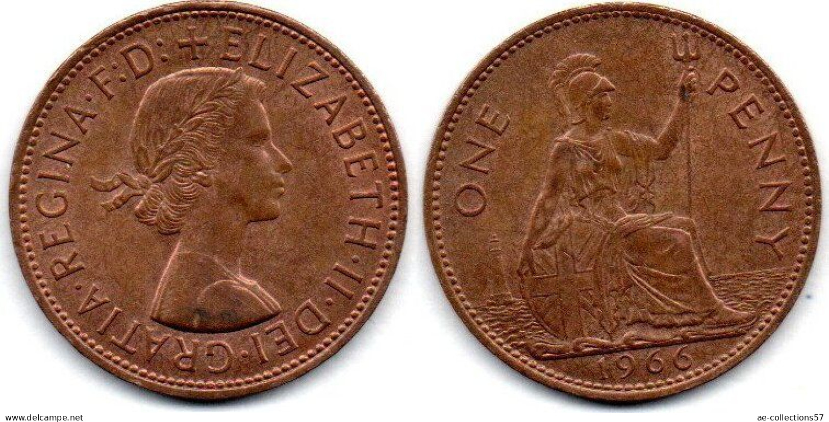 MA 24643 / Grande Bretagne - Great Britain 1 Penny 1966 SUP - C. 1/2 Penny