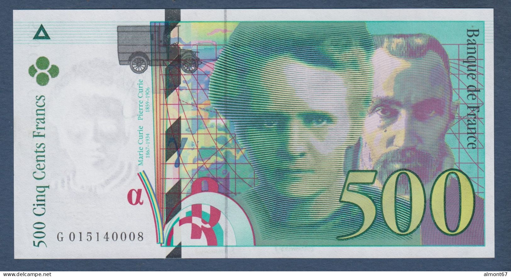 France - 500 Francs CURIE  1994  NEUF - 500 F 1994-2000 ''Pierre En Marie Curie''