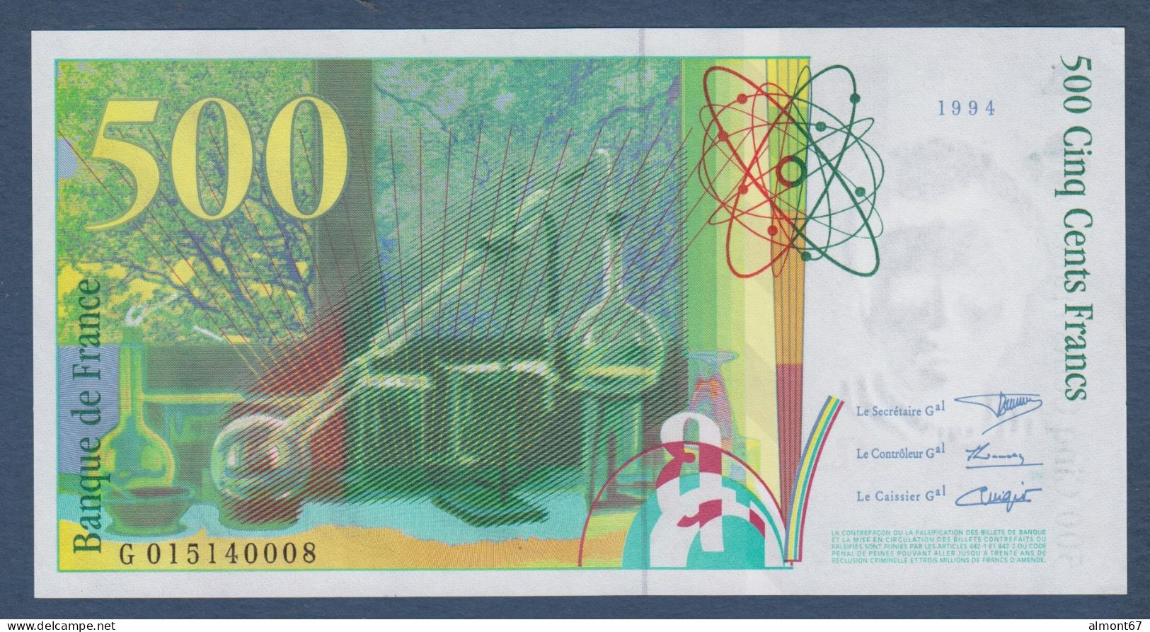 France - 500 Francs CURIE  1994  NEUF - 500 F 1994-2000 ''Pierre En Marie Curie''
