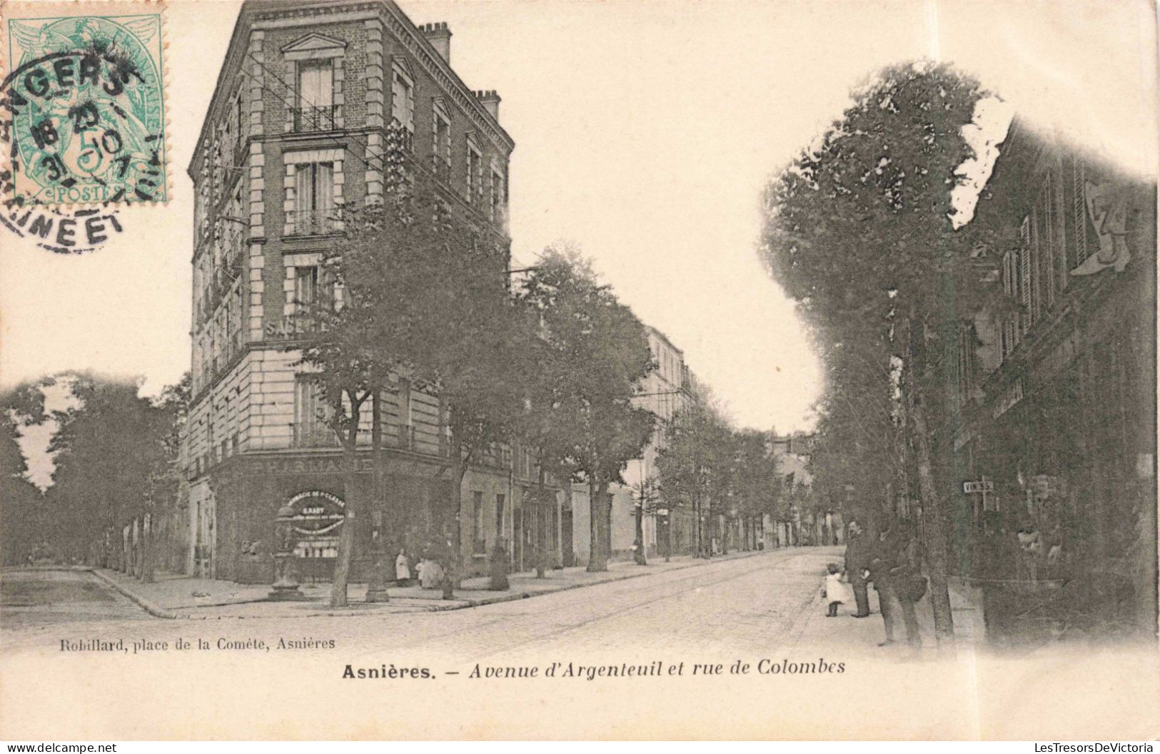 FRANCE - Asnières - Avenue D'Argenteuil Et Rue De Colombes - Carte Postale Ancienne - Asnieres Sur Seine