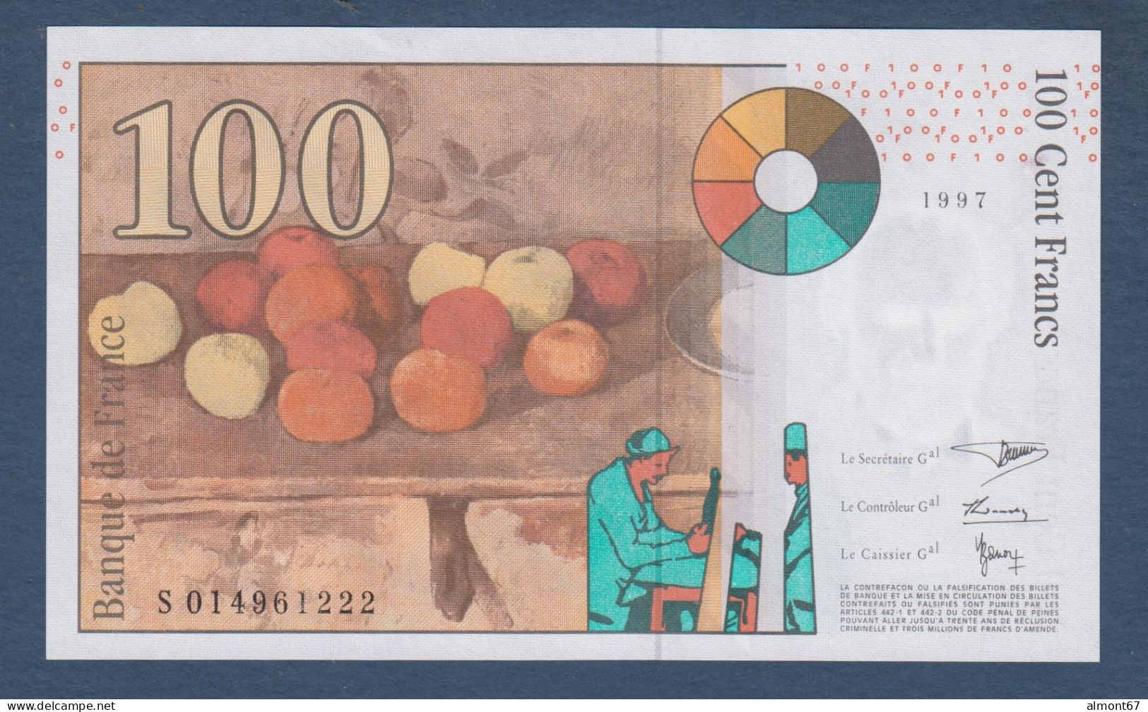 France - 100 Francs  CEZANNE  1997  NEUF - 100 F 1997-1998 ''Cézanne''