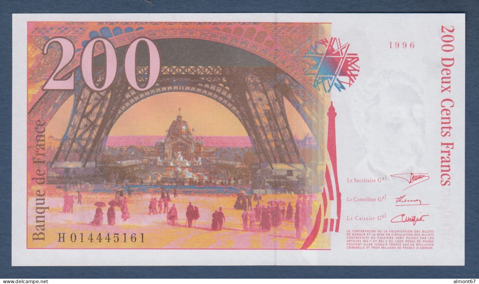 France - 200 Francs EIFFEL  1996  NEUF - 200 F 1995-1999 ''Eiffel''