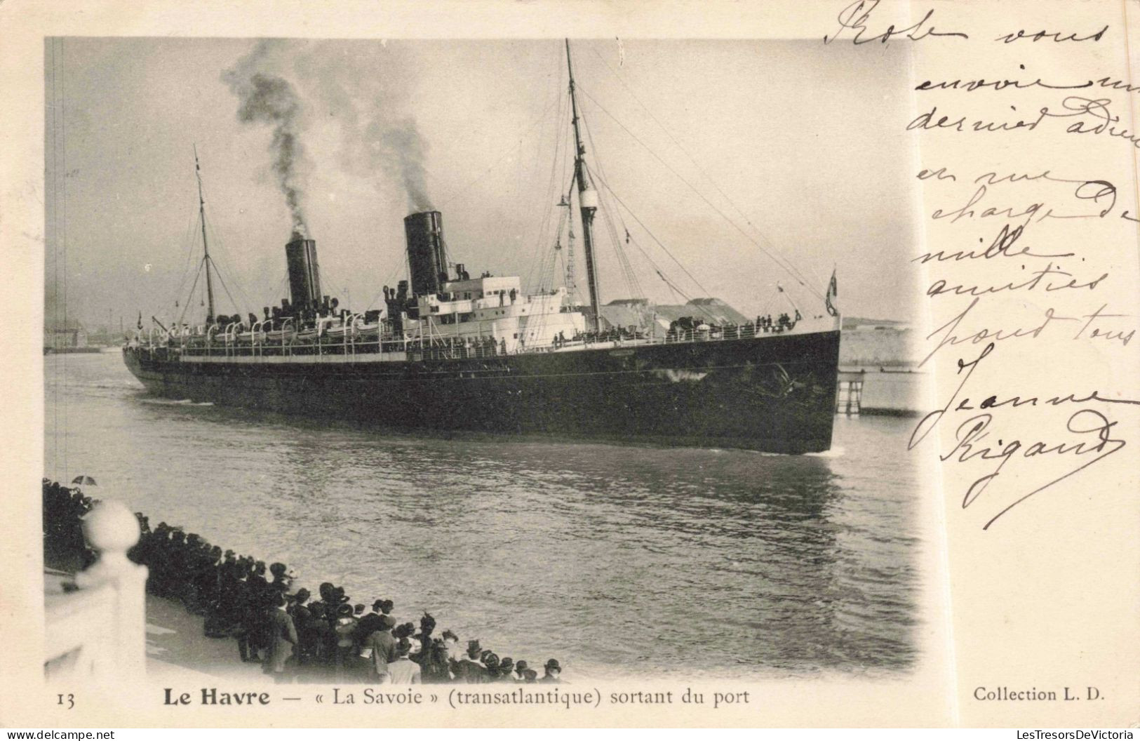 FRANCE - Le Havre - La Savoie (transatlanique) Sortant Du Port - Carte Postale Ancienne - Port