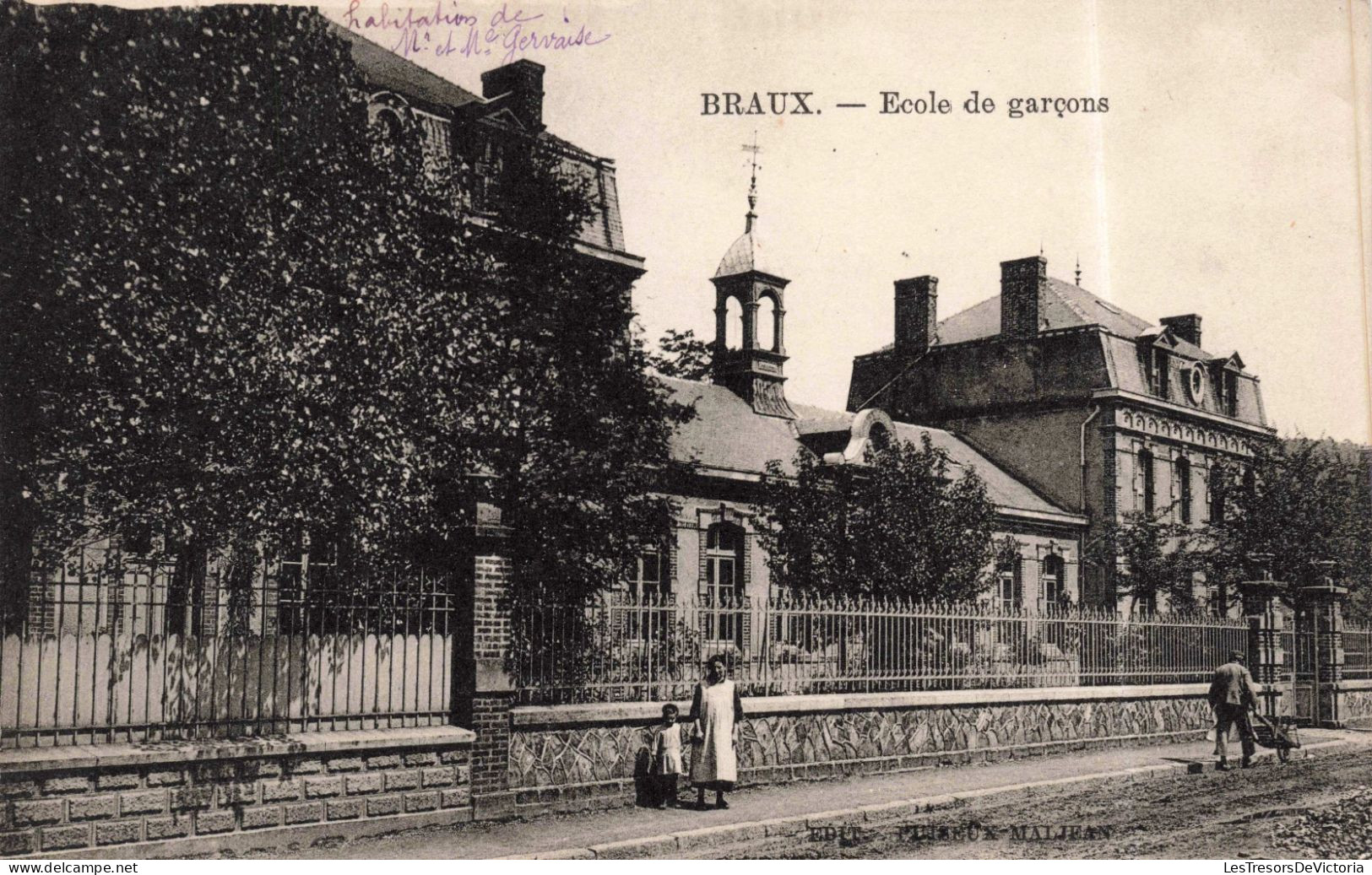 FRANCE - Castellane - Braux - Ecole De Garçons - Carte Postale Ancienne - Castellane