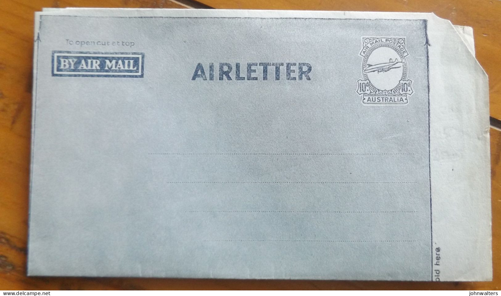 1950's Australia Unused  Airletter 10d Air Mail Postage - Aérogrammes