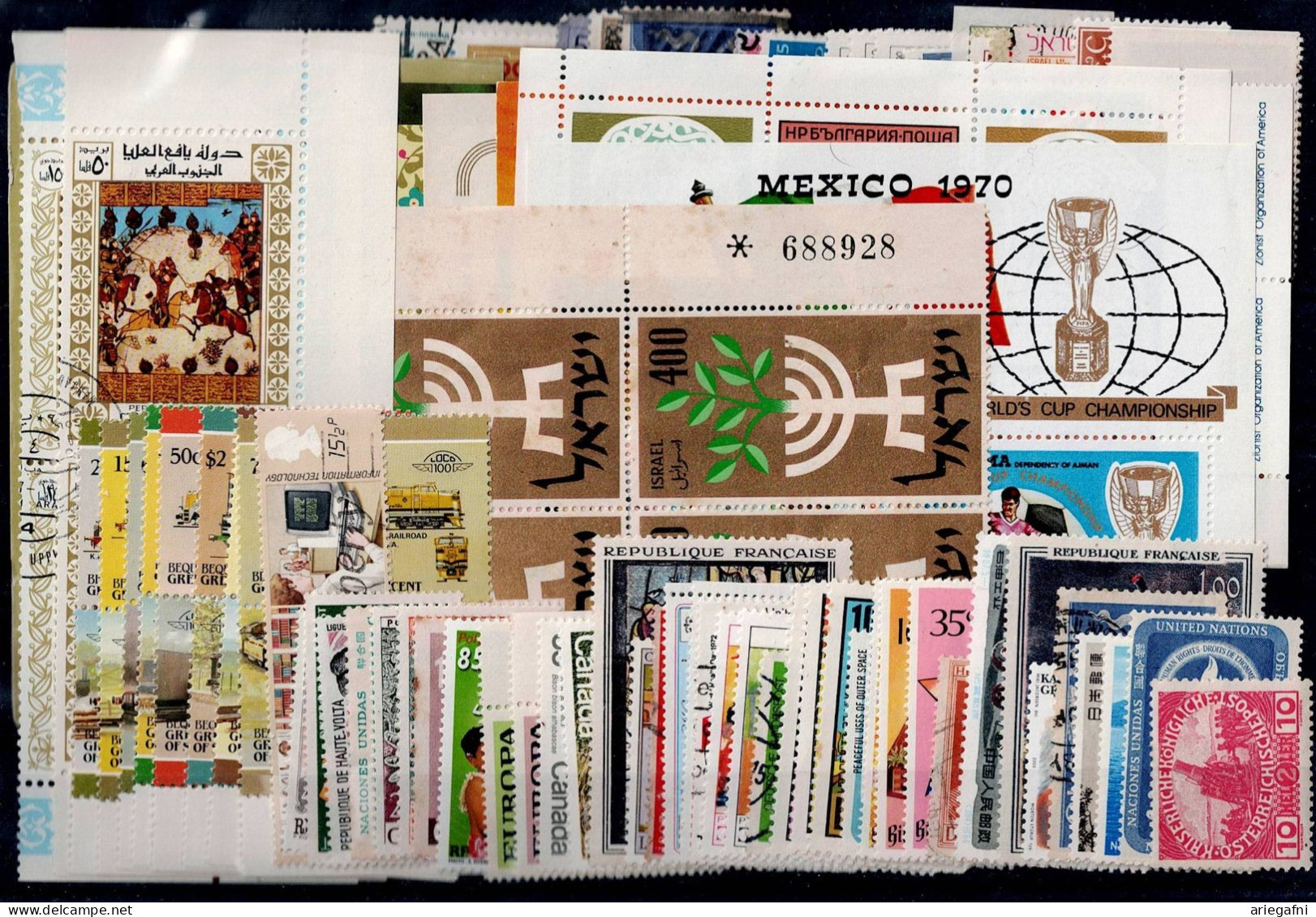 LOT OF 248 STAMPS MINT+USED+ 16 BLOCKS MI- 97 EURO VF!! - Collections (sans Albums)