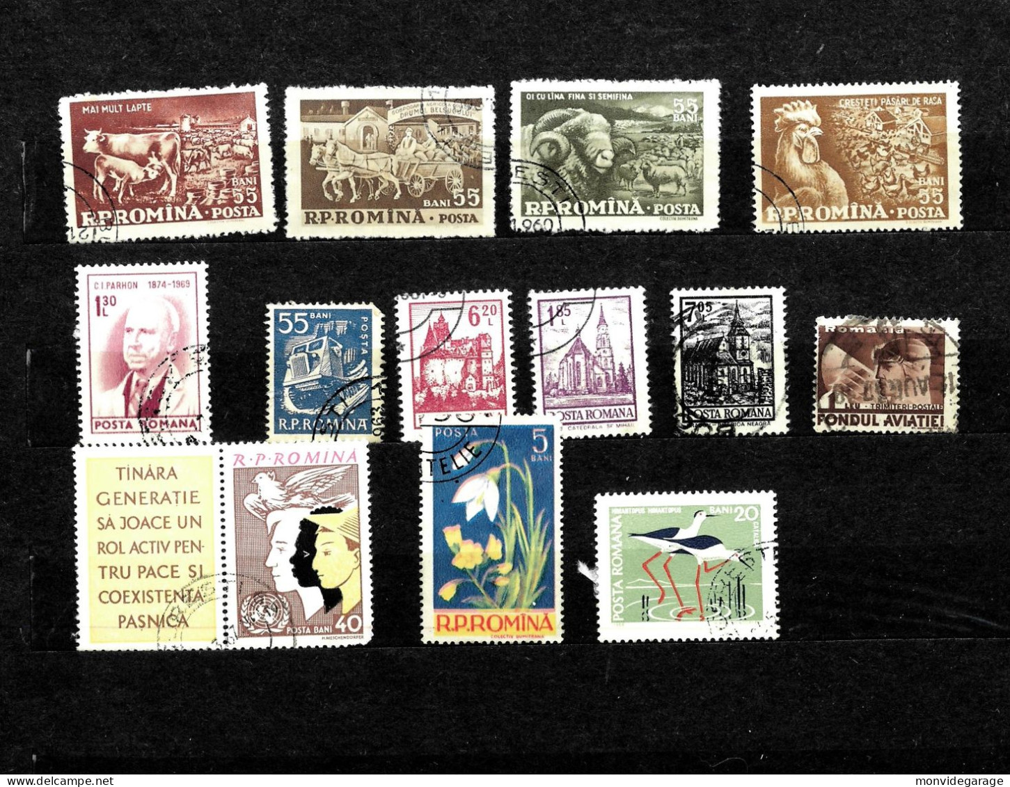 Collection de timbres de Roumanie de l'année 1885 à l'année 1994 - A étudié