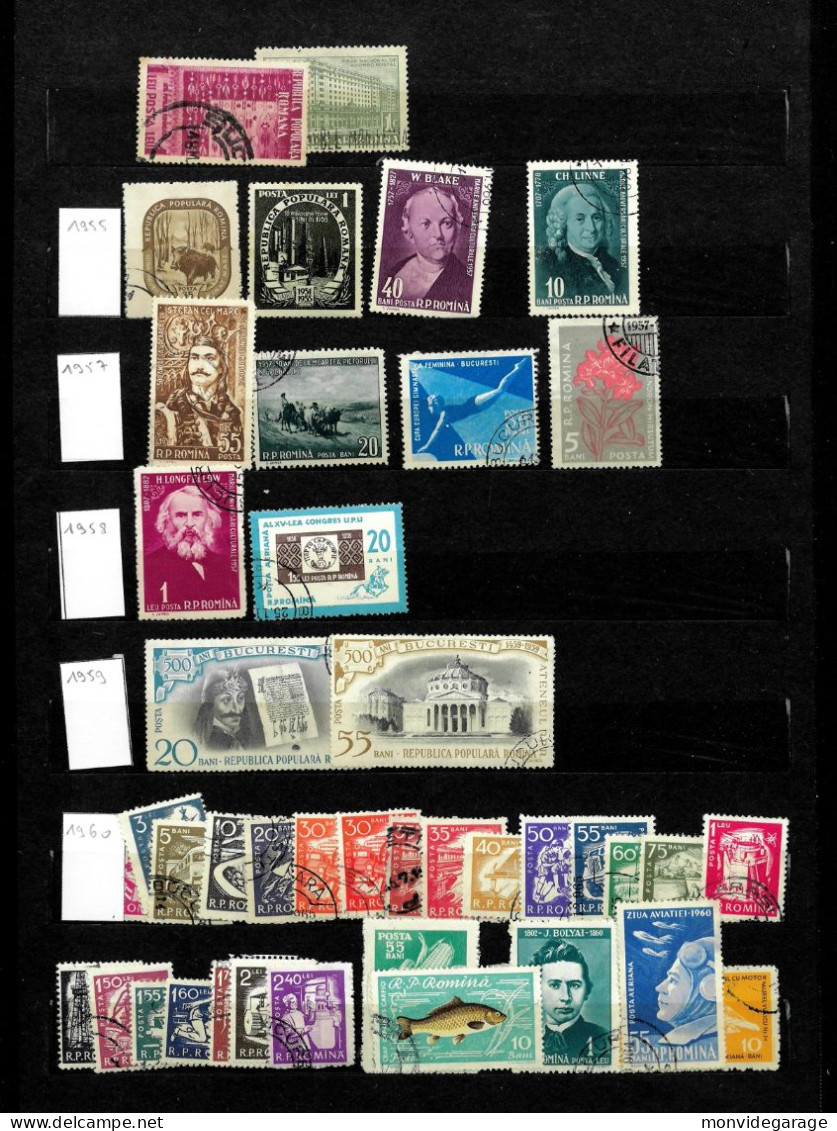 Collection de timbres de Roumanie de l'année 1885 à l'année 1994 - A étudié