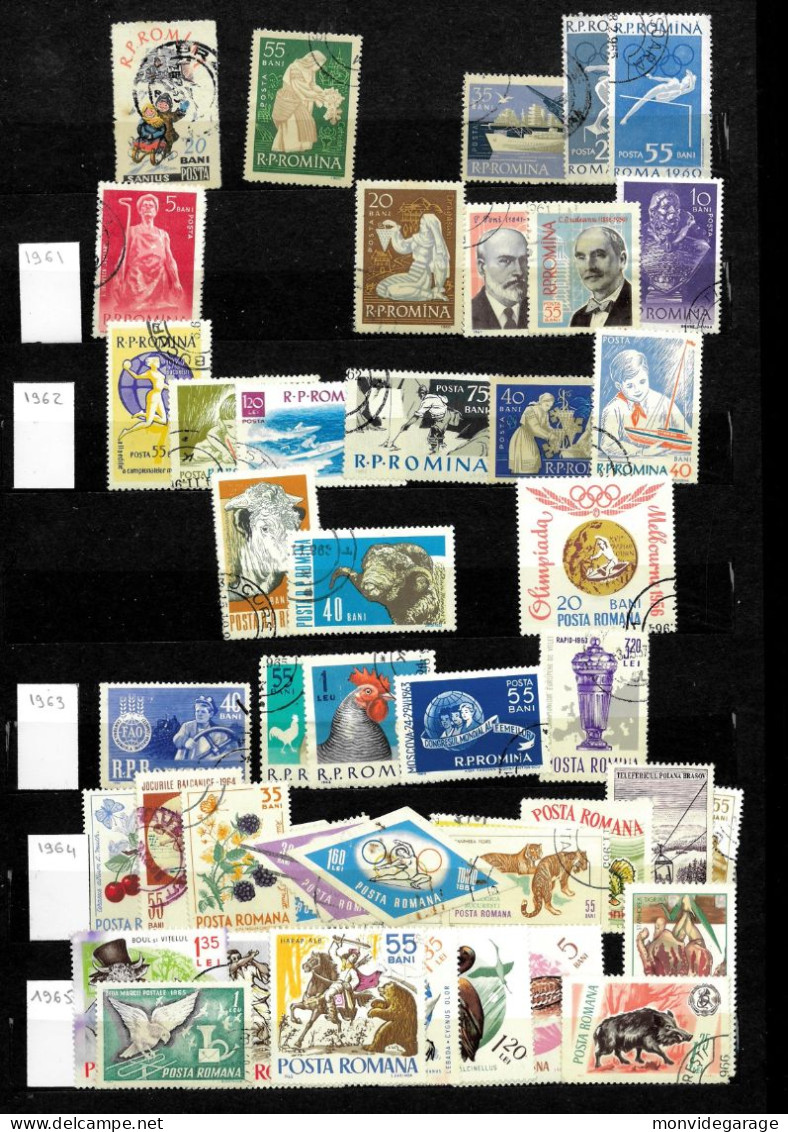 Collection de timbres de Roumanie de l'année 1885 à l'année 1994 - A étudié