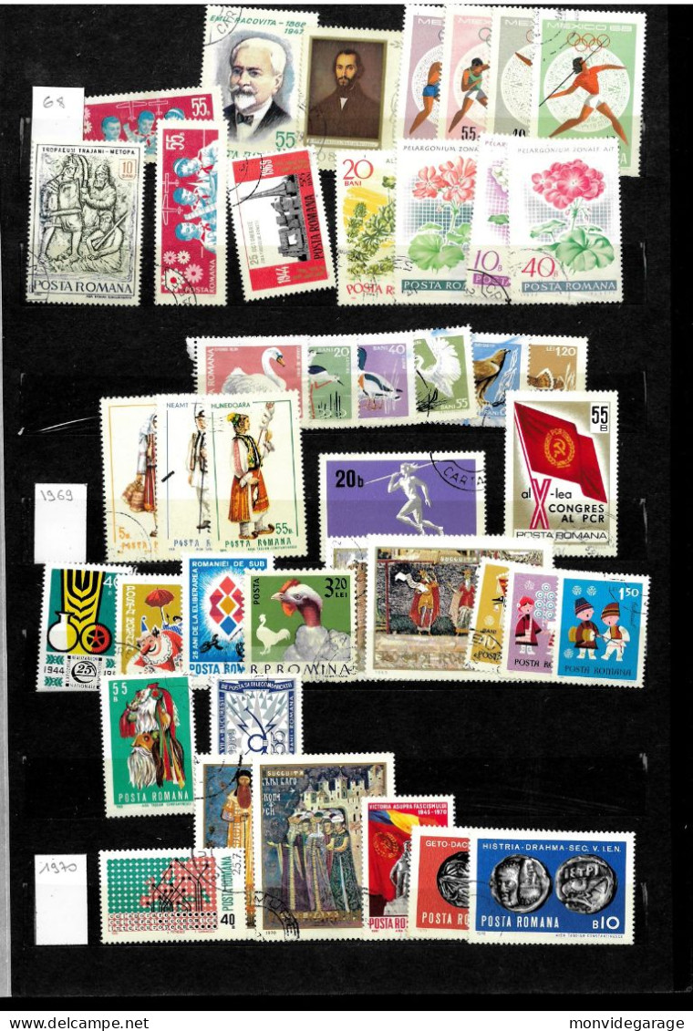 Collection de timbres de Roumanie de l'année 1885 à l'année 1994 - A étudié