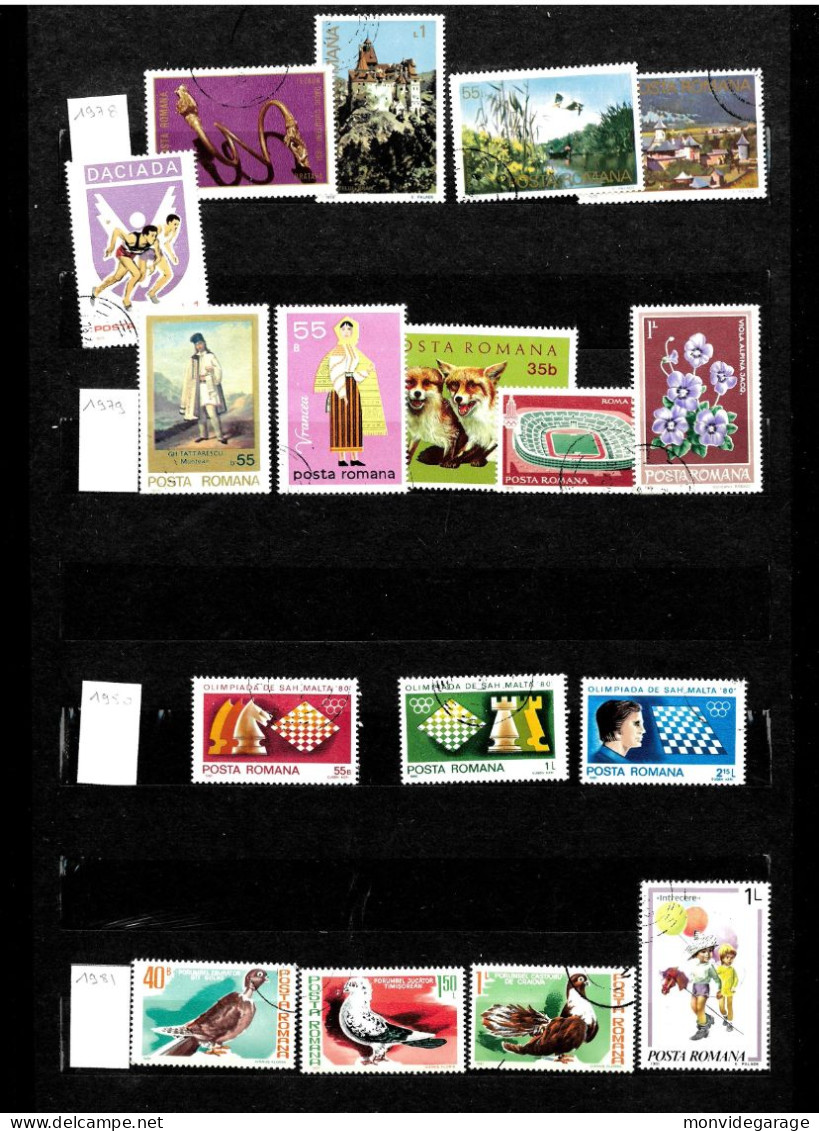 Collection de timbres de Roumanie de l'année 1885 à l'année 1994 - A étudié