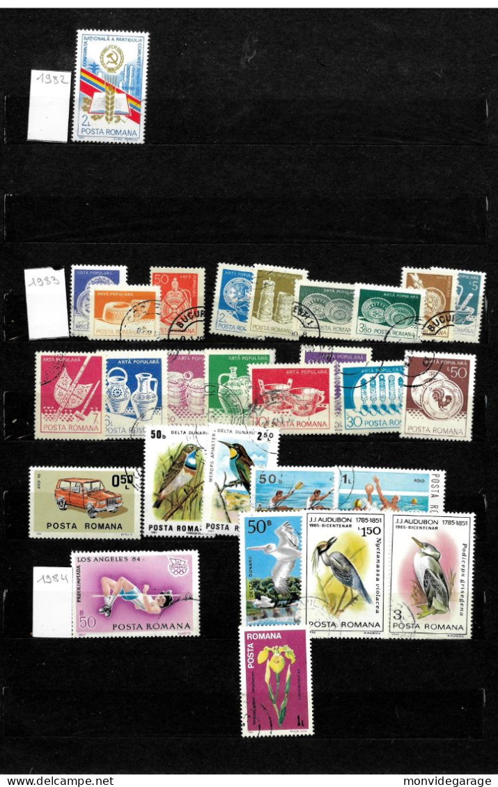 Collection de timbres de Roumanie de l'année 1885 à l'année 1994 - A étudié