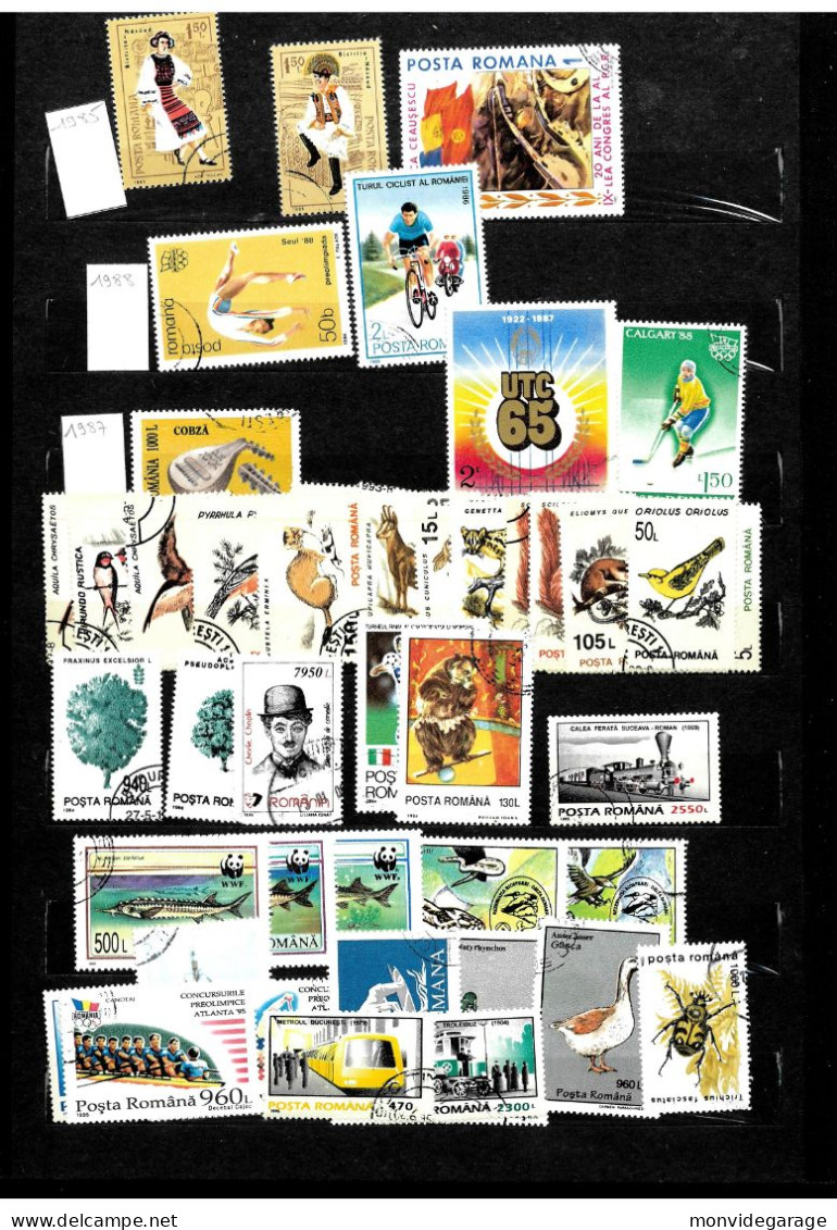 Collection de timbres de Roumanie de l'année 1885 à l'année 1994 - A étudié