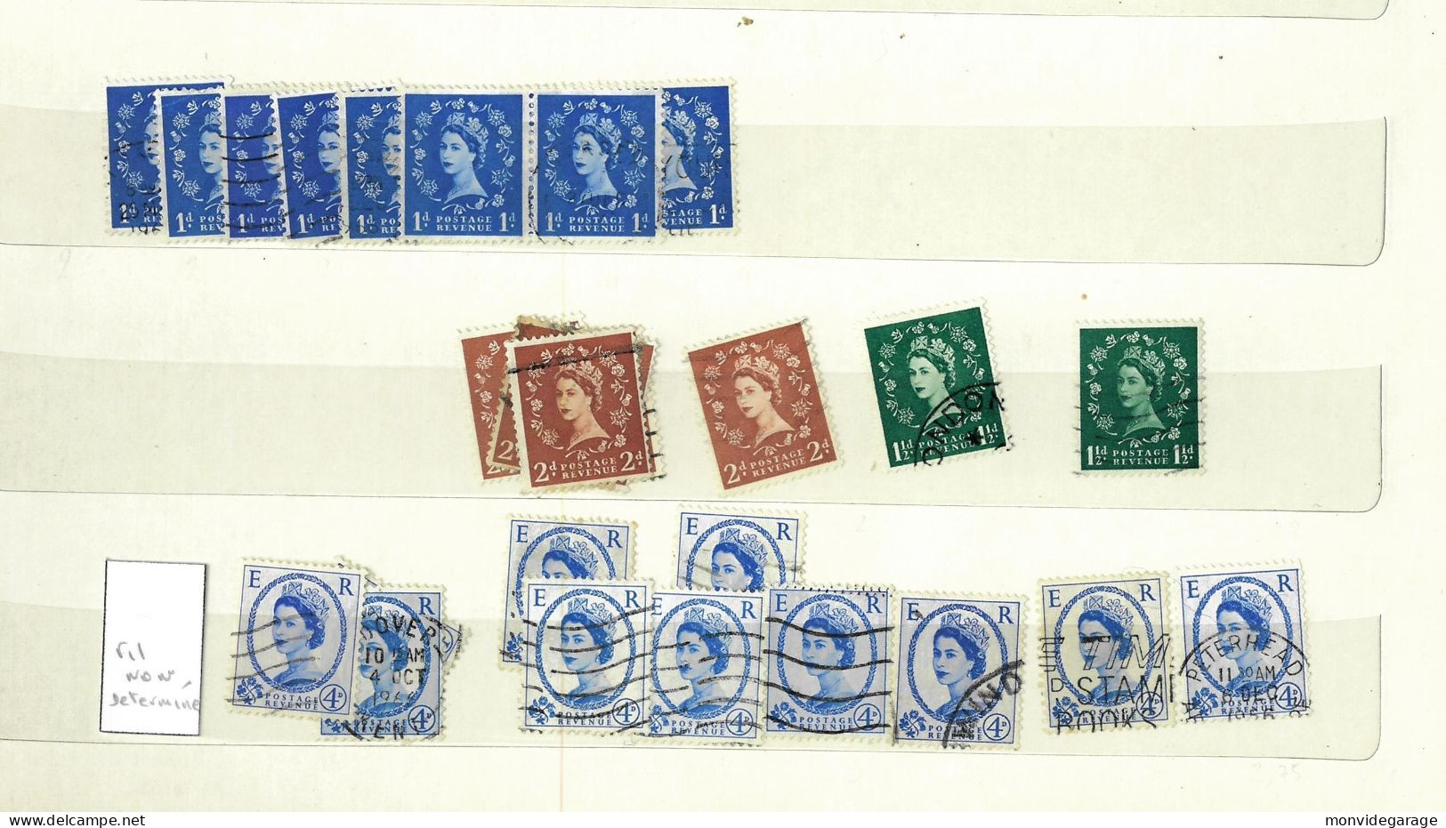 Collection de timbres d'Angleterre  - A étudié